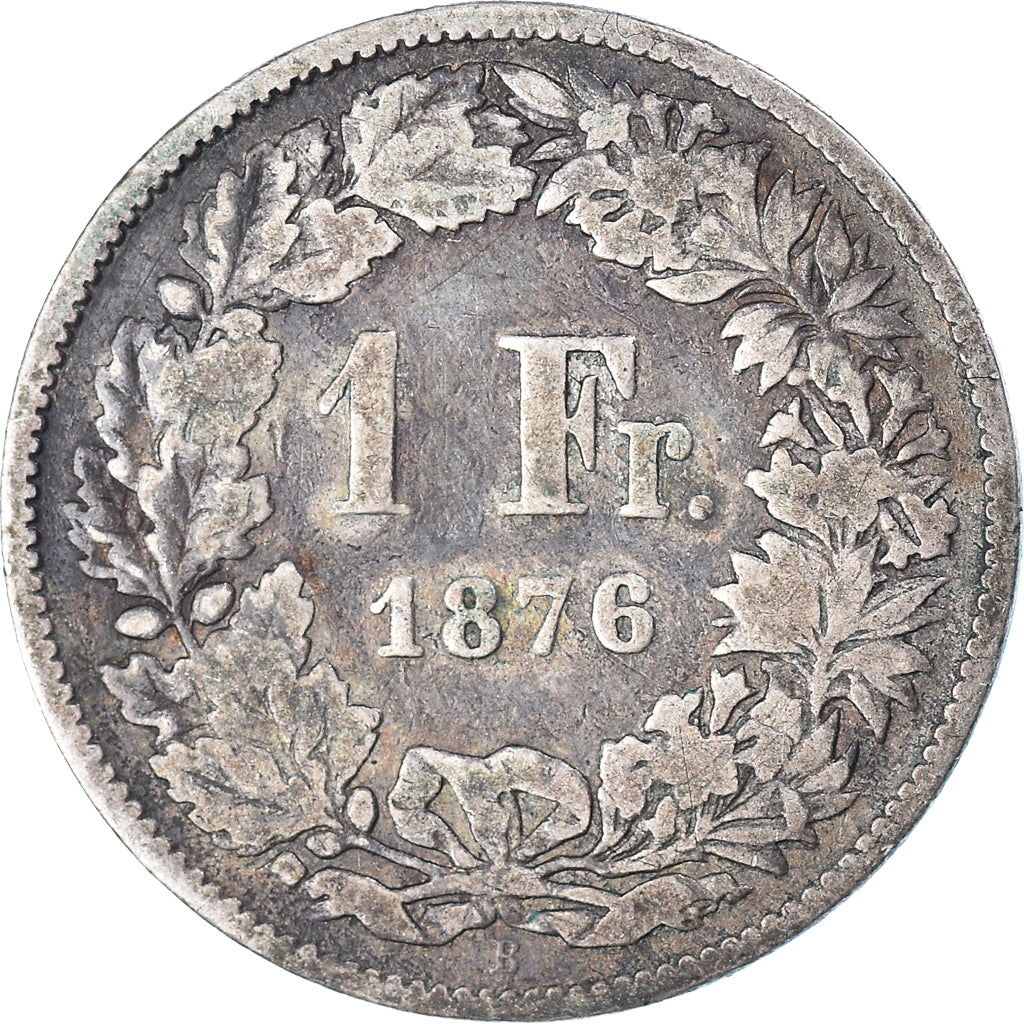 Munten, Zwitserland, Franc, 1876, Bern, FR, Zilver, KM:24