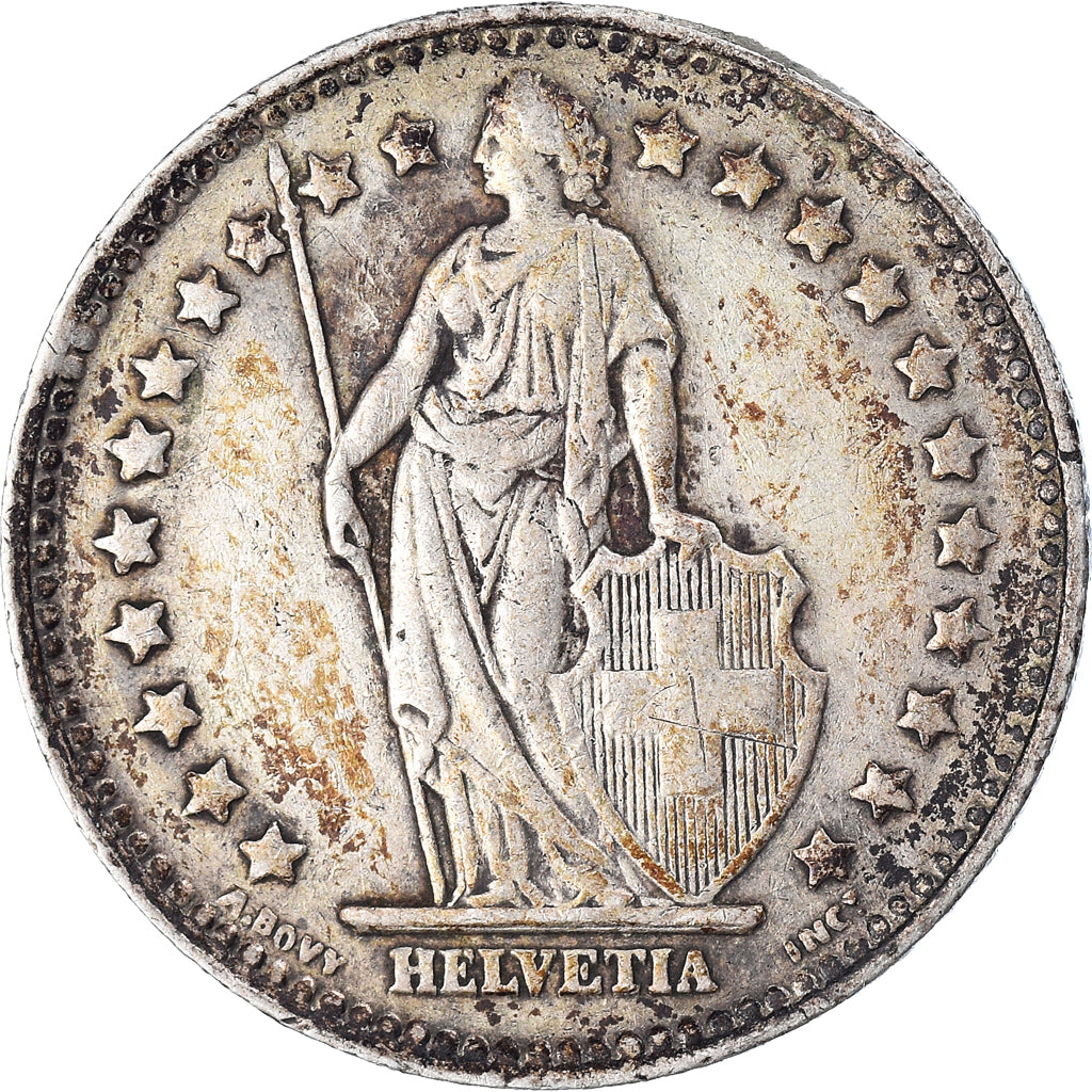 Coin, Switzerland, Franc, 1945, Bern, VF(30-35), Silver, KM:24