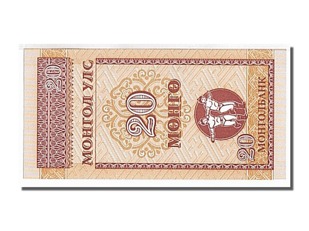 Banconote, Mongolia, 20 Mongo, 1993, FDS