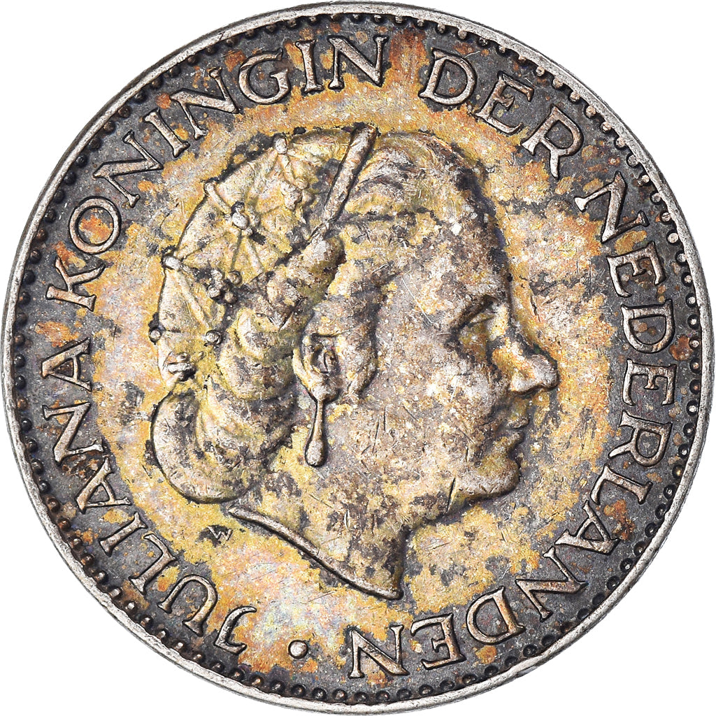 Moneda, Países Bajos, Juliana, Gulden, 1956, Utrecht, EBC, Plata, KM:184