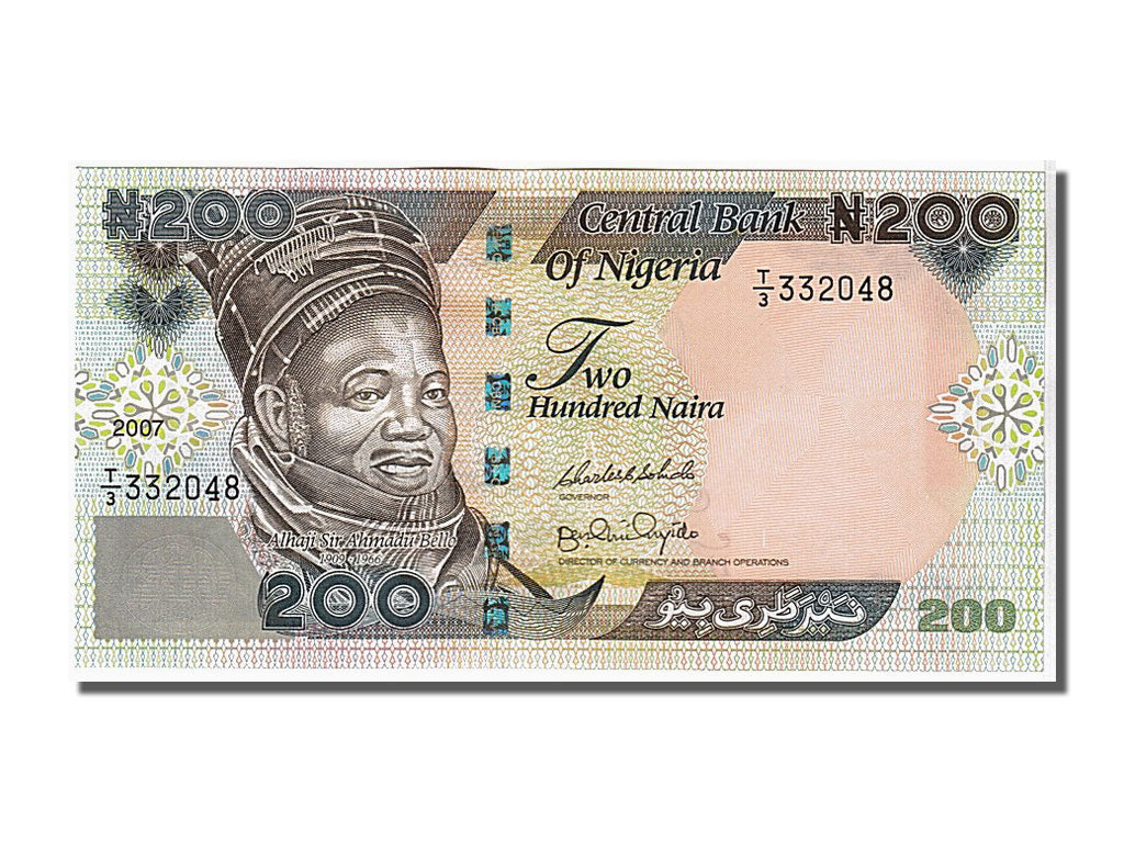Banknote, Nigeria, 200 Naira, 2007, KM:29f, UNC(65-70)