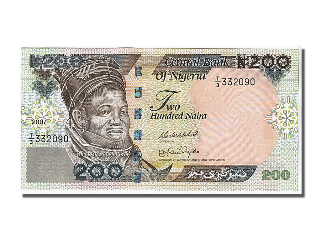 Banknote, Nigeria, 200 Naira, 2007, KM:29f, UNC(65-70)