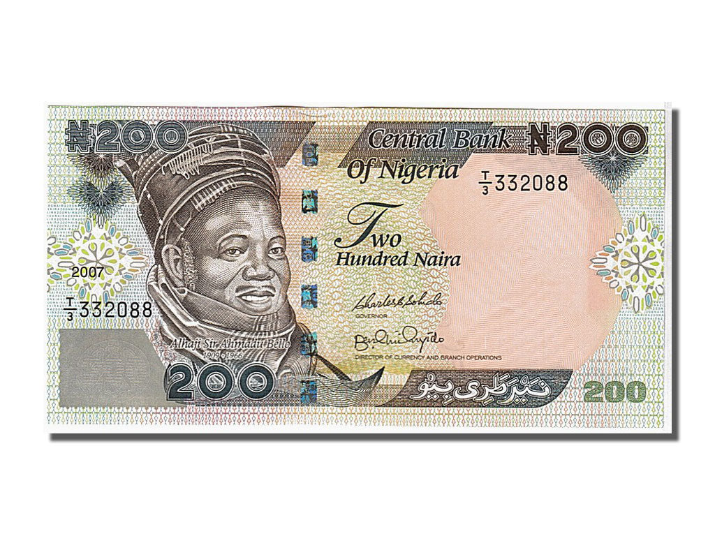 Banknote, Nigeria, 200 Naira, 2007, KM:29f, UNC(65-70)