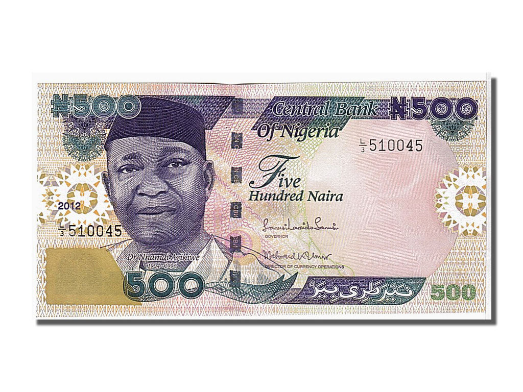 Banknote, Nigeria, 500 Naira, 2012, KM:30i, UNC(65-70)