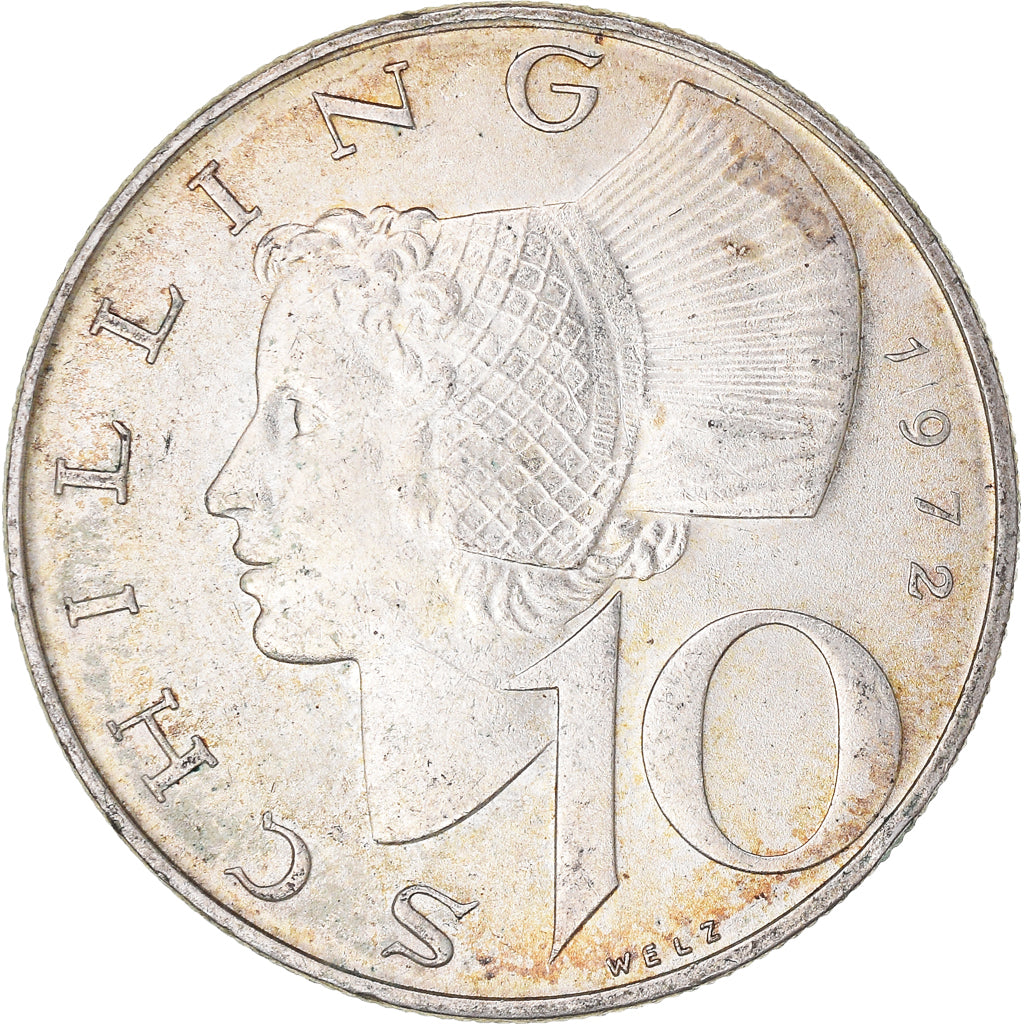 Coin, Austria, 10 Schilling, 1972, Vienna, AU(50-53), Silver, KM:2882