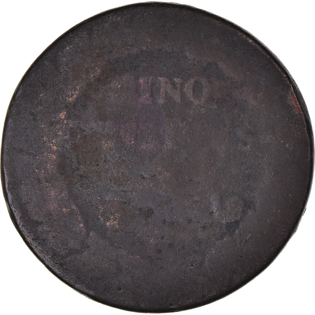 Moneta, Francja, Dupré, 5 Centimes, F(12-15), Miedź
