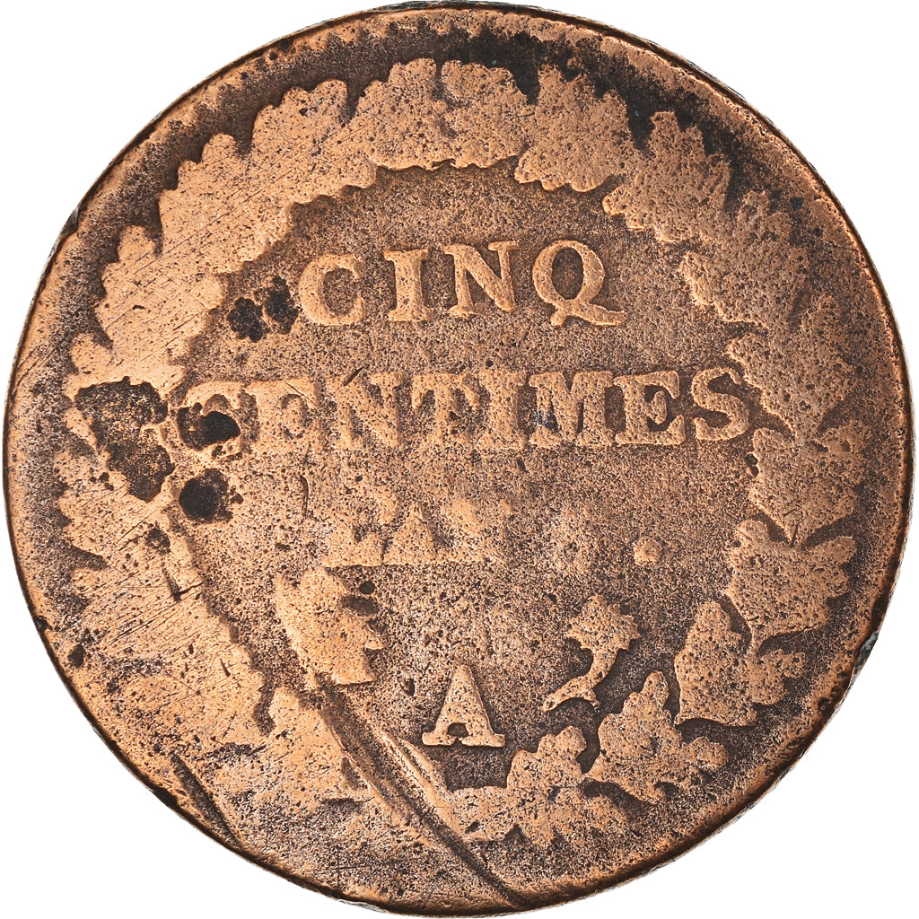 Moneta, Francja, Dupré, 5 Centimes, AN 5 ?, Paris, VF(20-25), Brązowy