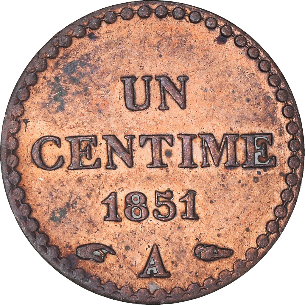 Monnaie, France, Dupré, Centime, 1851, Paris, TTB+, Bronze, Gadoury:84, KM:754