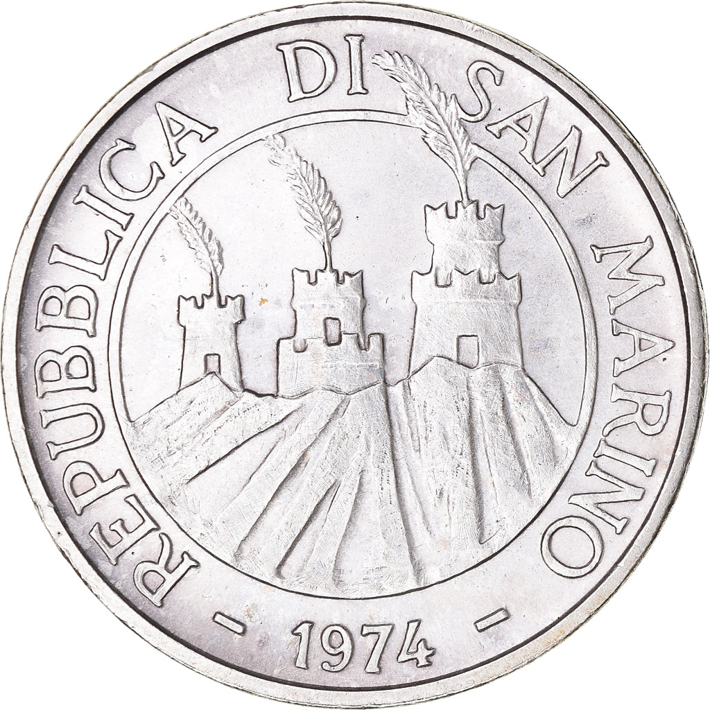 Munten, San Marino, 500 Lire, 1974, Rome, FDC, Zilver, KM:37