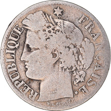Coin, France, Cérès, 2 Francs, 1871, Bordeaux, VF(20-25), Silver, KM:817.2