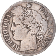 Moneta, Francia, Cérès, 2 Francs, 1871, Paris, MB, Argento, KM:817.1