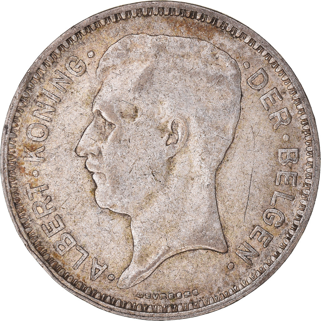 Coin, Belgium, 20 Francs, 20 Frank, 1934, Brussels, VF(30-35), Silver, KM:104.1