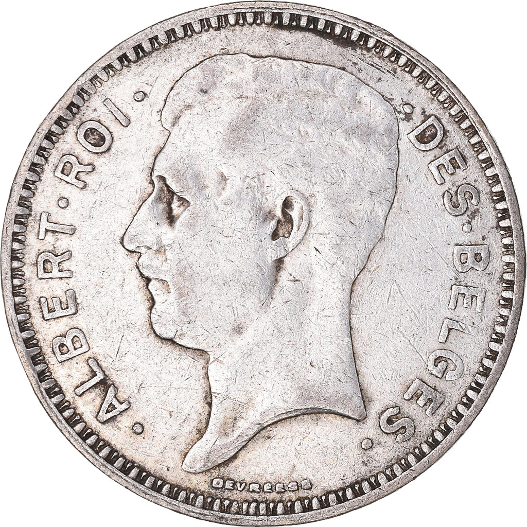 Moneta, Belgio, 20 Francs, 20 Frank, 1934, Brussels, MB+, Argento, KM:103.1