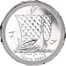 Munten, Eiland Man, Elizabeth II, 1/10 Noble, 1985, ZF+, Platinum, KM:153