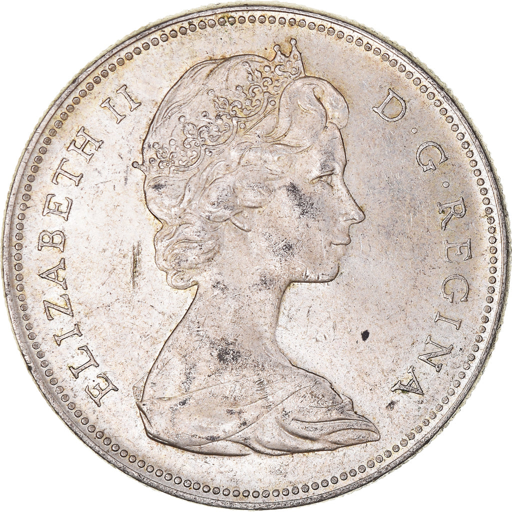 Moeda, Canadá, Elizabeth II, Dollar, 1966, Royal Canadian Mint, Ottawa