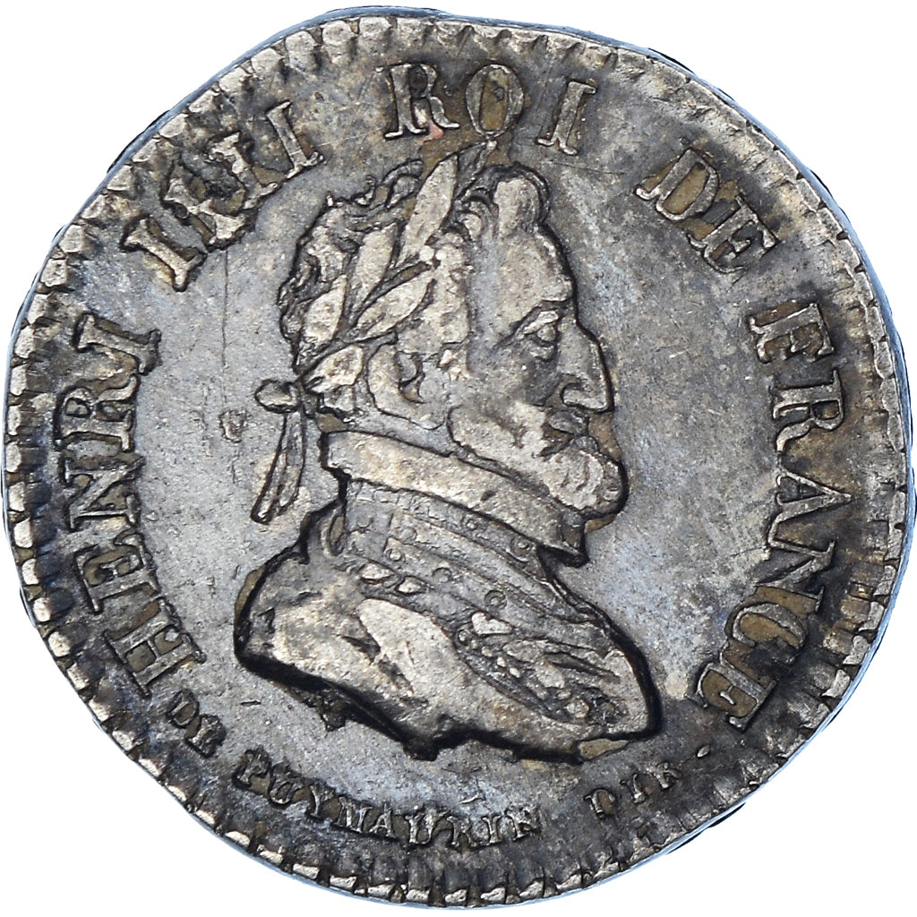 Francja, Quinaire, Louis XVIII et Henri IV, EF(40-45), Srebro