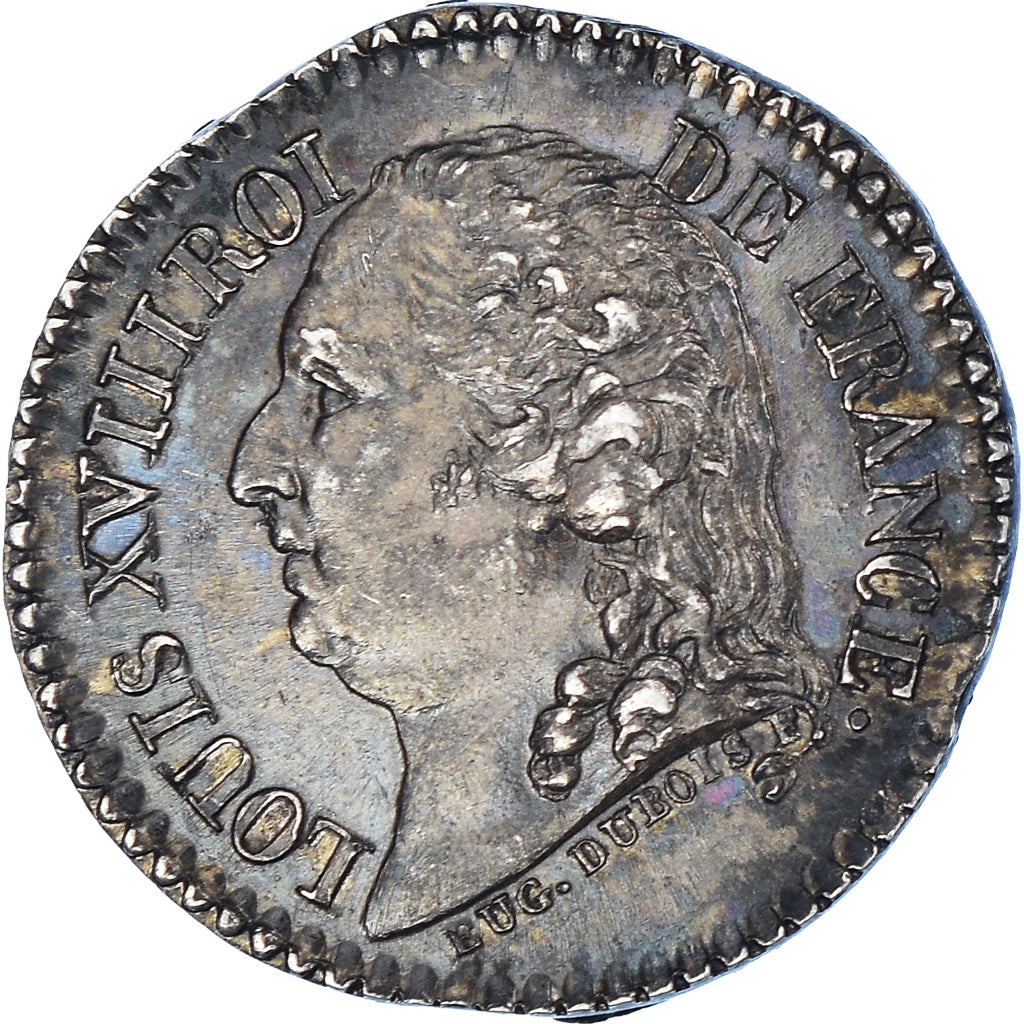 Francja, Quinaire, Louis XVIII et Henri IV, AU(50-53), Srebro
