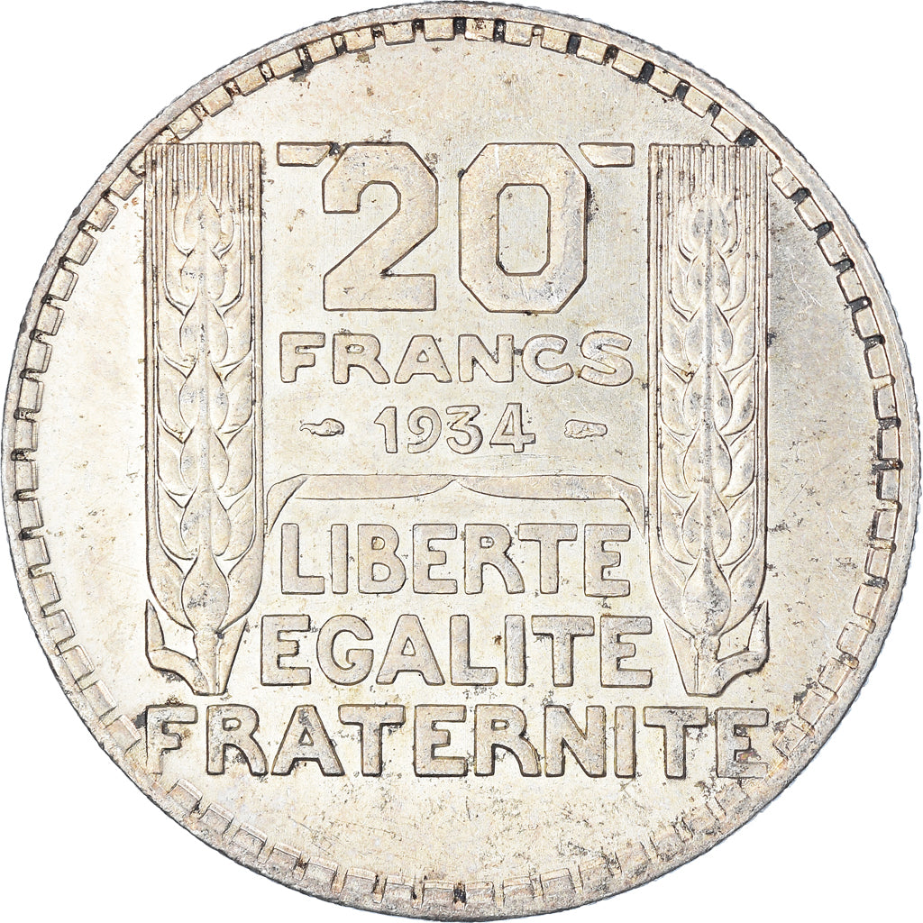 Münze, Frankreich, Turin, 20 Francs, 1934, Paris, VZ, Silber, KM:879