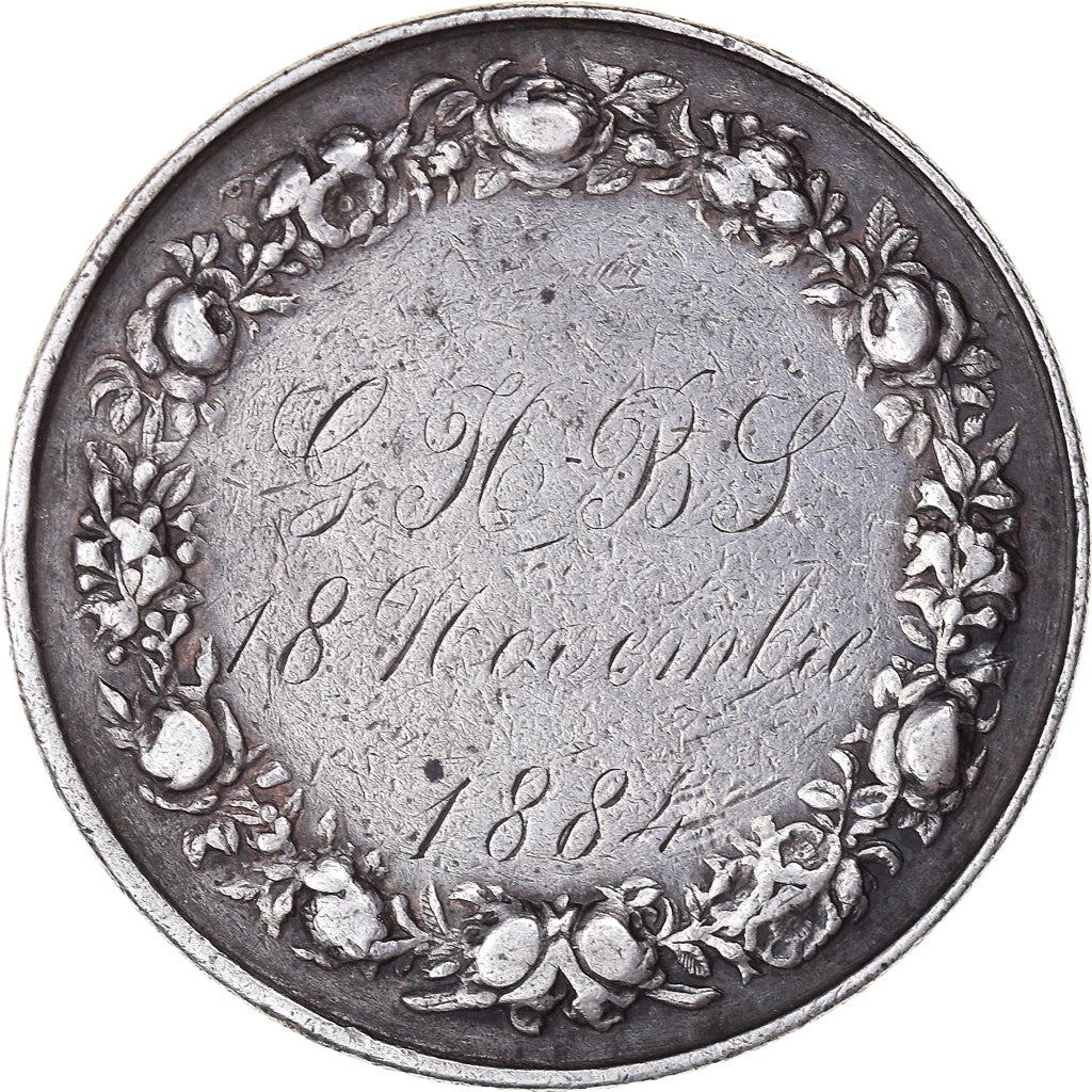 France, Medal, Médaille de mariage, 1884, VF(30-35), Silver