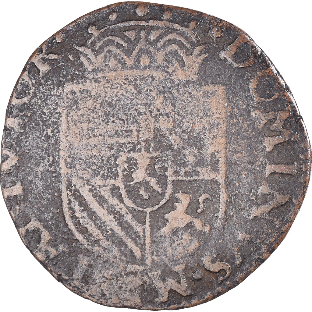 Münze, Spanische Niederlande, Philippe II, Liard, 1590, Tournai, S, Kupfer