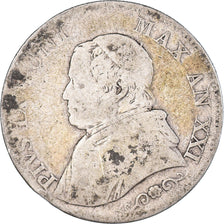 Coin, ITALIAN STATES, PAPAL STATES, Pius IX, Lira, 1866-XXI, Roma, VF(20-25)