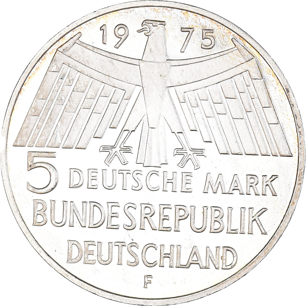 Münze, Bundesrepublik Deutschland, 5 Mark, 1975, Stuttgart, Germany, UNZ