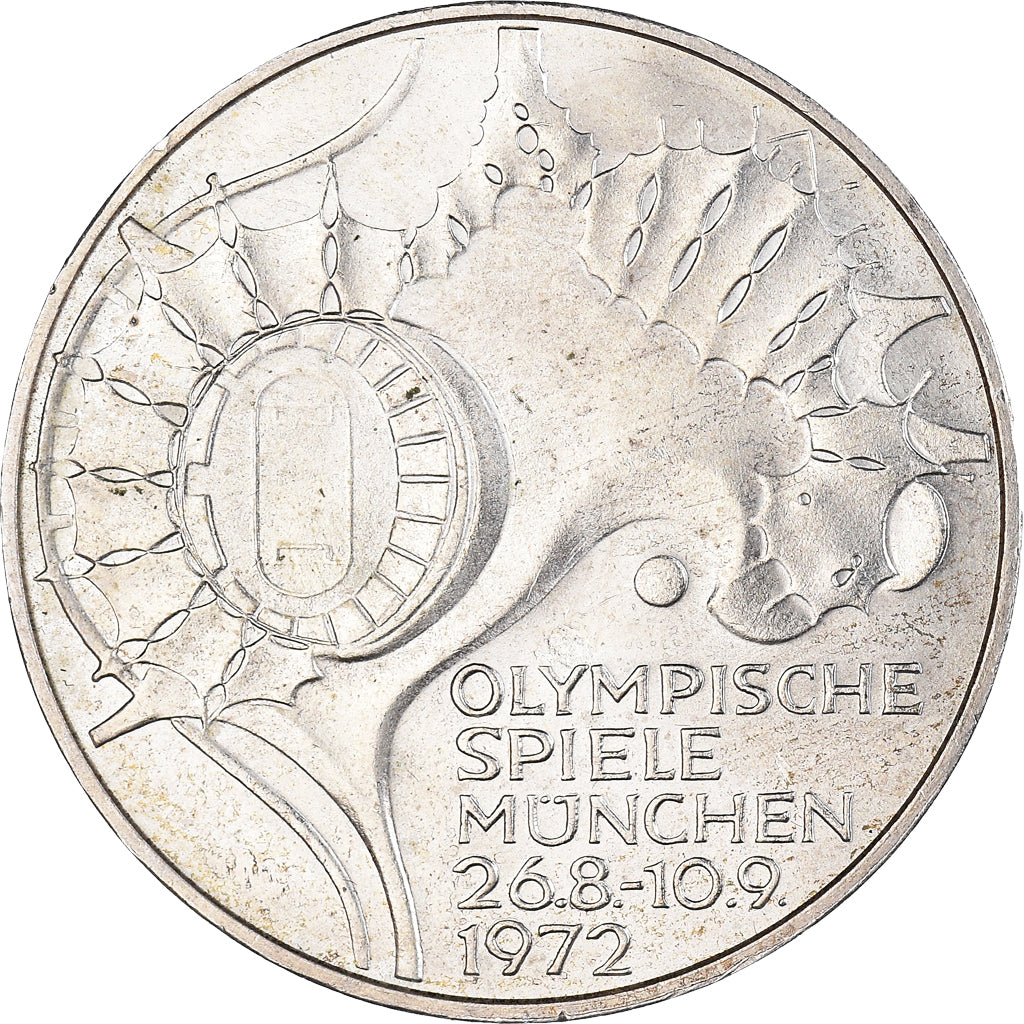 Moneta, GERMANIA - REPUBBLICA FEDERALE, 10 Mark, 1972, Munich, SPL-, Argento