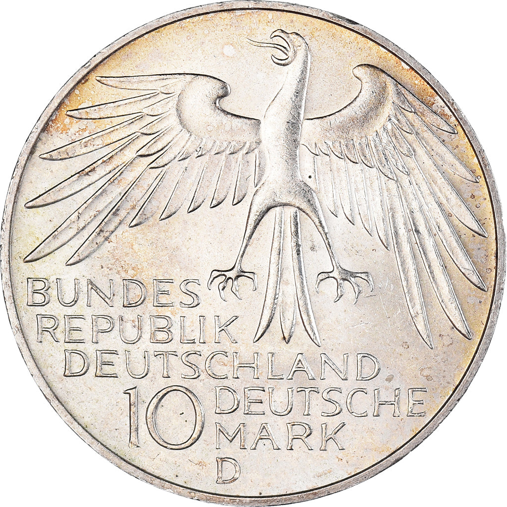 Moneta, GERMANIA - REPUBBLICA FEDERALE, 10 Mark, 1972, Munich, SPL-, Argento