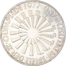 Moneda, ALEMANIA - REPÚBLICA FEDERAL, 10 Mark, 1972, Karlsruhe, EBC, Plata