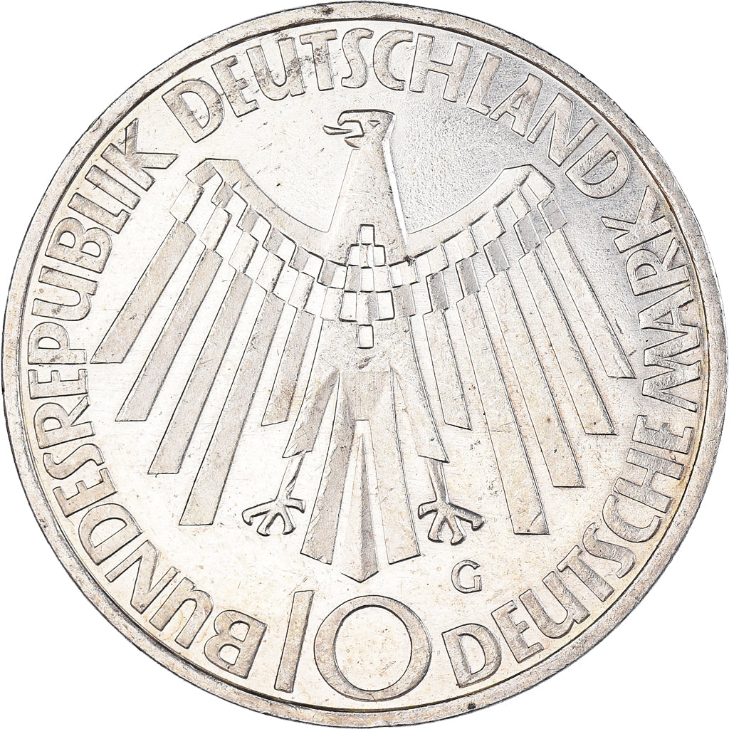Moneta, GERMANIA - REPUBBLICA FEDERALE, 10 Mark, 1972, Karlsruhe, SPL-, Argento