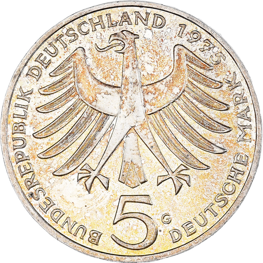 Monnaie, République fédérale allemande, 5 Mark, 1975, Karlsruhe, Germany