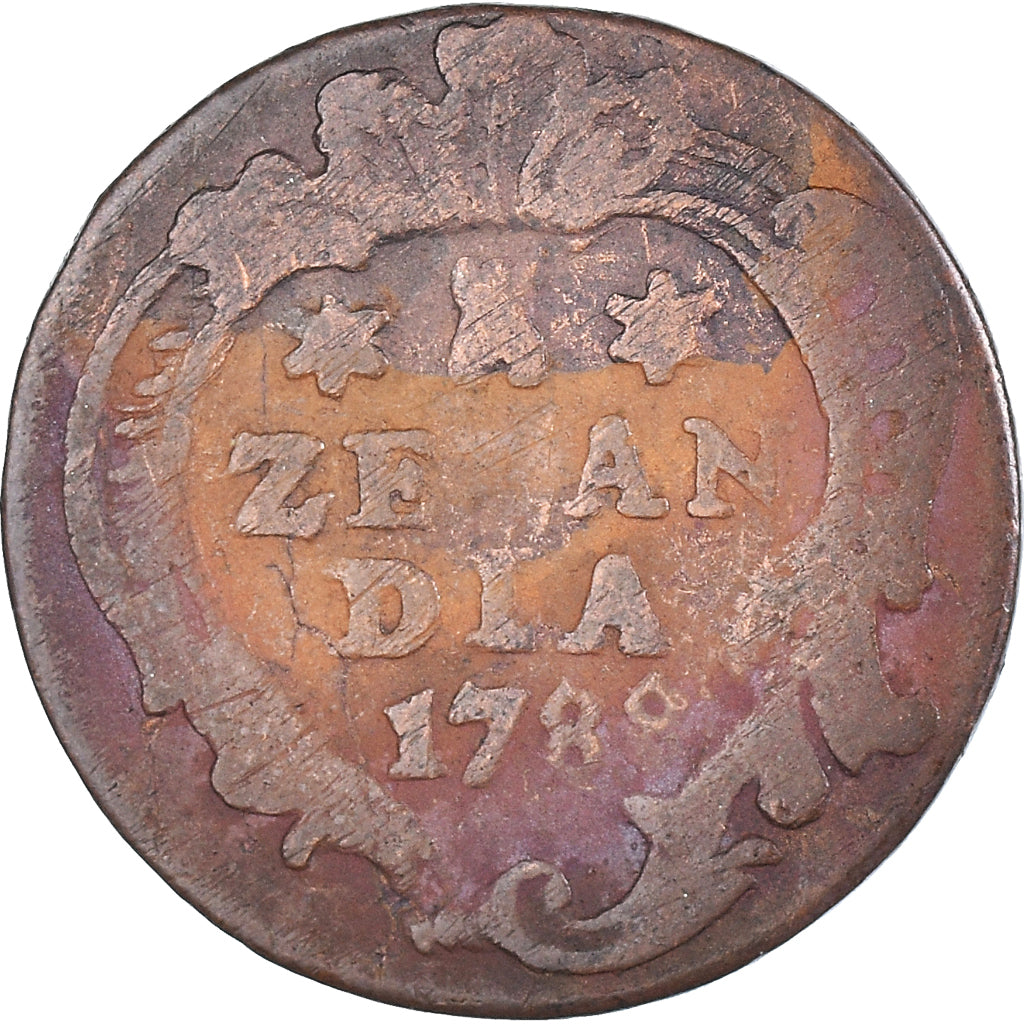 Moneda, Países Bajos, ZEELAND, Duit, 1788, Middelbourg, BC+, Cobre, KM:101.1