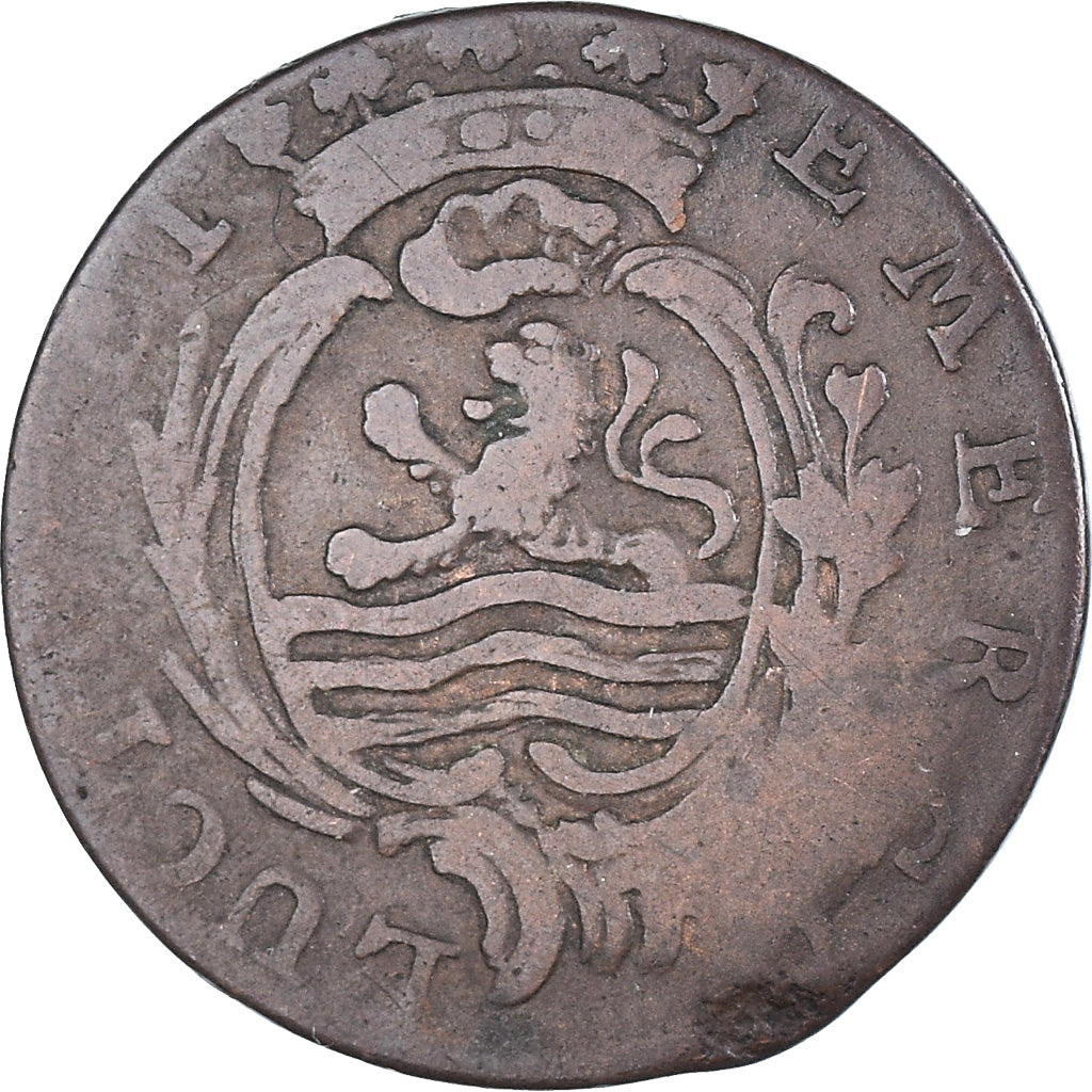 Moneta, Holandia, ZEELAND, Duit, 1789, Middelbourg, VF(20-25), Miedź, KM:101.1