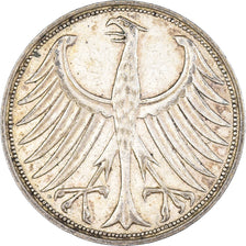 Coin, GERMANY - FEDERAL REPUBLIC, 5 Mark, 1951, Karlsruhe, EF(40-45), Silver