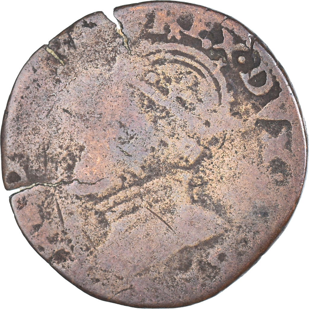 Spanish Netherlands, Philippe II, Liard, Copper, VF(20-25)