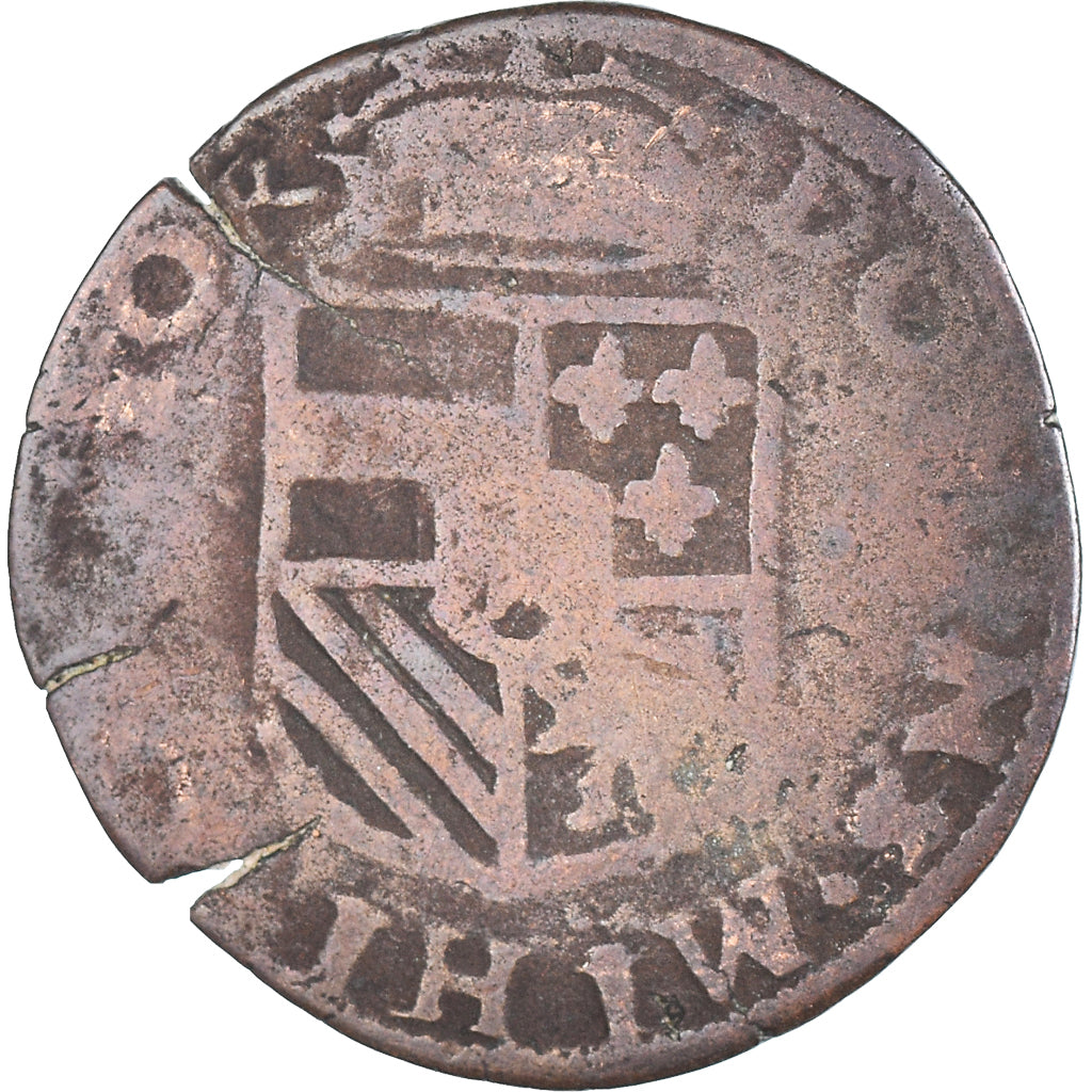 Spanish Netherlands, Philippe II, Liard, Copper, VF(20-25)