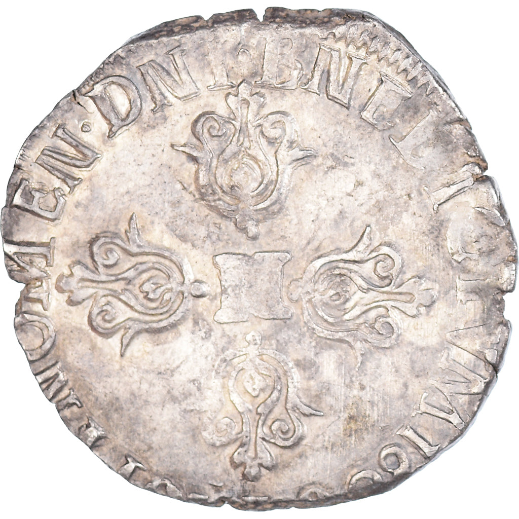 Moneda, Francia, Henri IV, 1/2 Franc, 16[??], BC+, Plata, Duplessy:1212A