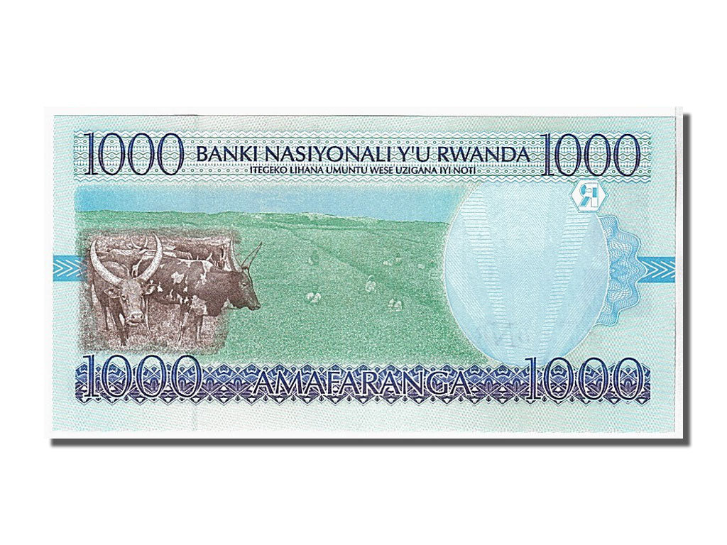Geldschein, Ruanda, 1000 Francs, 1998, UNZ