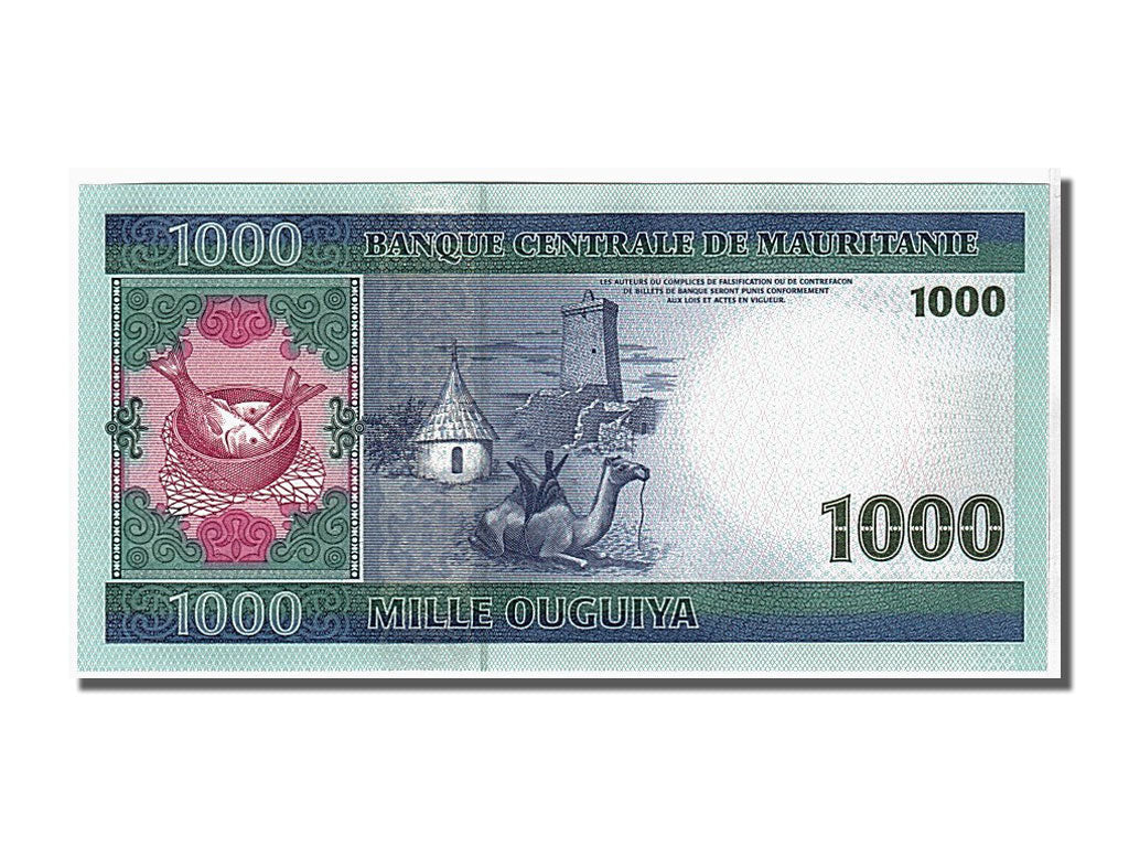 Geldschein, Mauretanien, 1000 Ouguiya, 2006, KM:13b, UNZ