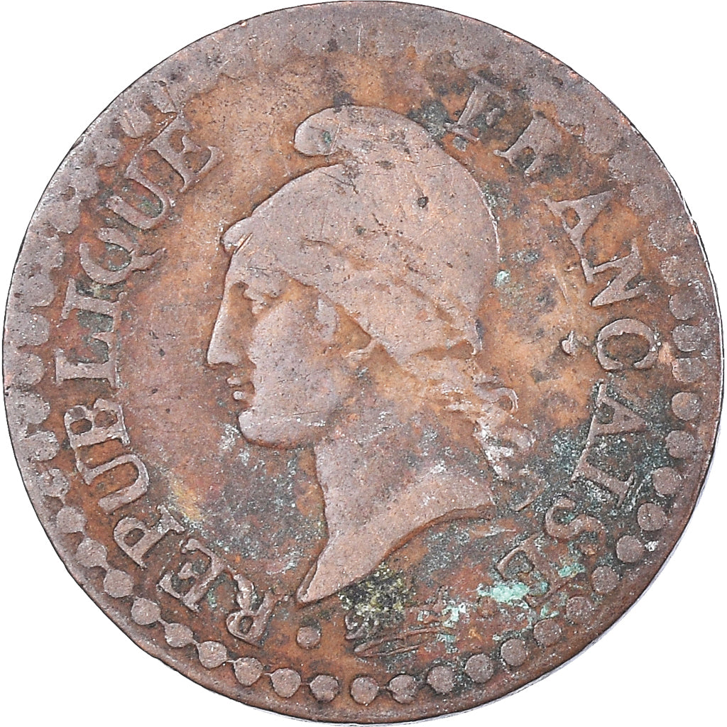 Munten, Frankrijk, Dupré, Centime, Paris, FR, Koper, Gadoury:76