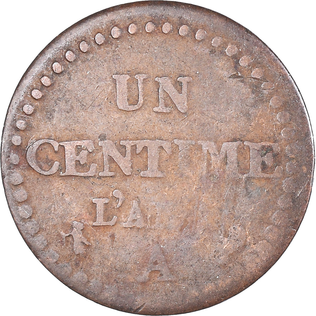 Munten, Frankrijk, Dupré, Centime, Paris, FR, Koper, Gadoury:76