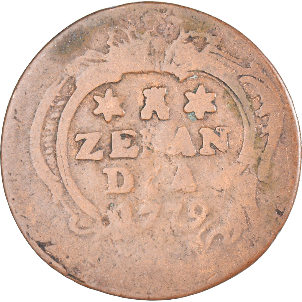 Moneta, Holandia, ZEELAND, Duit, 1779, Middelbourg, VF(20-25), Miedź, KM:101.1