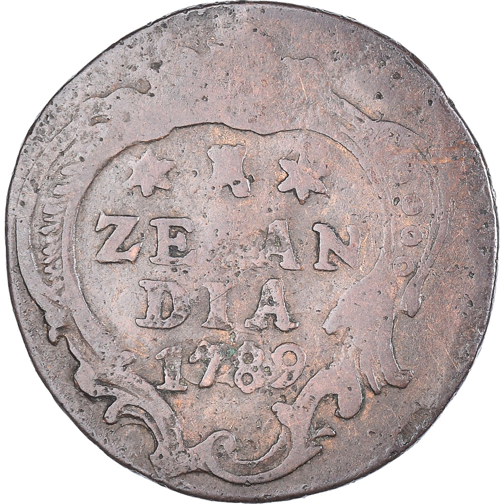 Moeda, Países Baixos, ZEELAND, Duit, 1789, Middelbourg, VF(20-25), Cobre