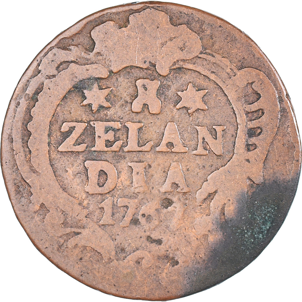 Moneda, Países Bajos, ZEELAND, Duit, 1767, Middelbourg, BC, Cobre, KM:101.1