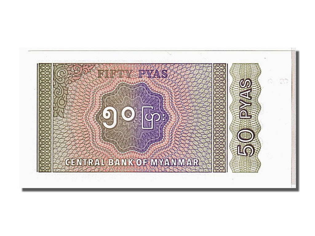 Banknot, Myanmar, 50 Pyas, 1986, KM:68, UNC(65-70)