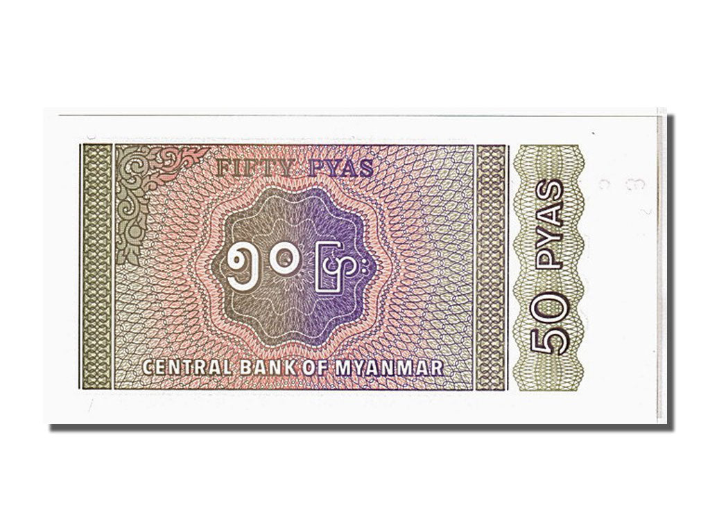 Banconote, Myanmar, 50 Pyas, 1986, KM:68, FDS