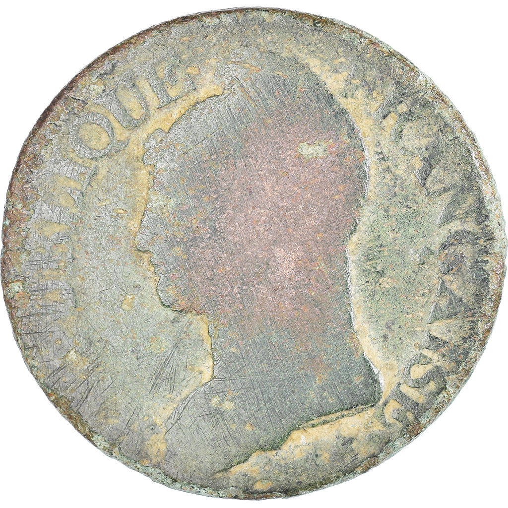 Moeda, França, Dupré, 5 Centimes, Metz, F(12-15), Cobre, Gadoury:126