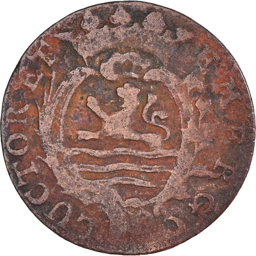 Moneta, Holandia, ZEELAND, Duit, 1790, Middelbourg, VF(20-25), Miedź, KM:101.1