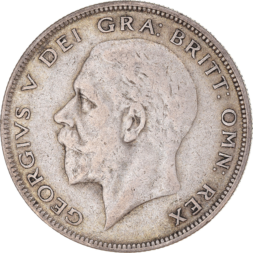 Moneta, Gran Bretagna, George V, 1/2 Crown, 1928, MB+, Argento, KM:835