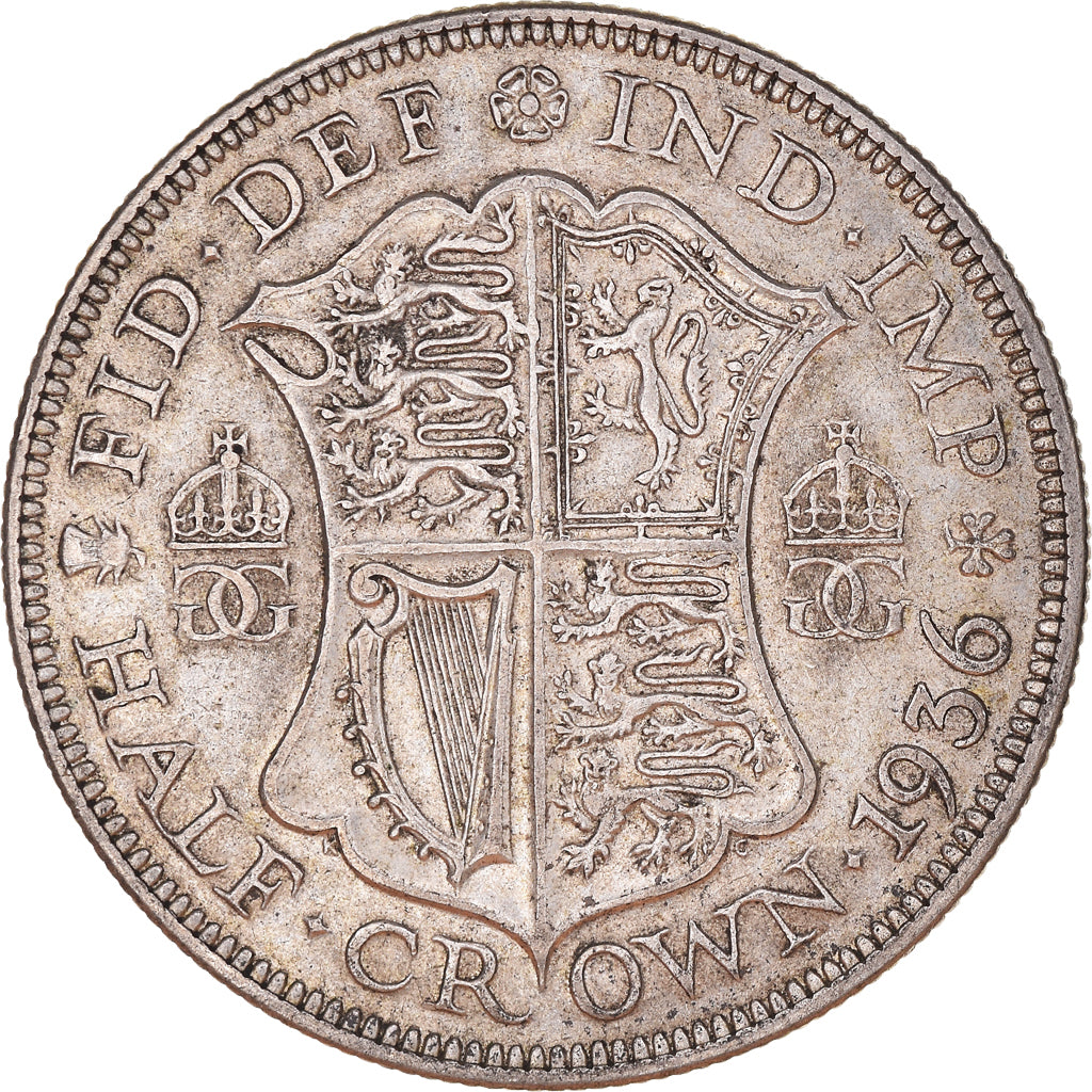 Monnaie, Grande-Bretagne, George V, 1/2 Crown, 1936, TTB, Argent, KM:835